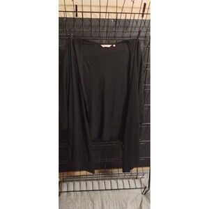 All Worthy Women’s Plus Size 3X Black Solid Knit Long Sleeve Cardigan